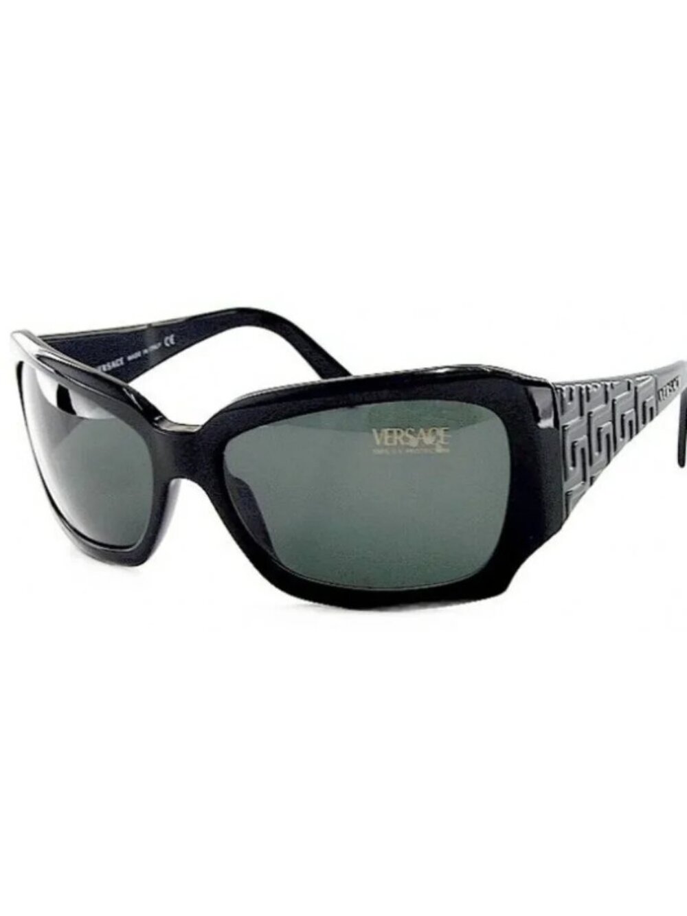 Versace Women's Black Sunglasses with Signature Temple